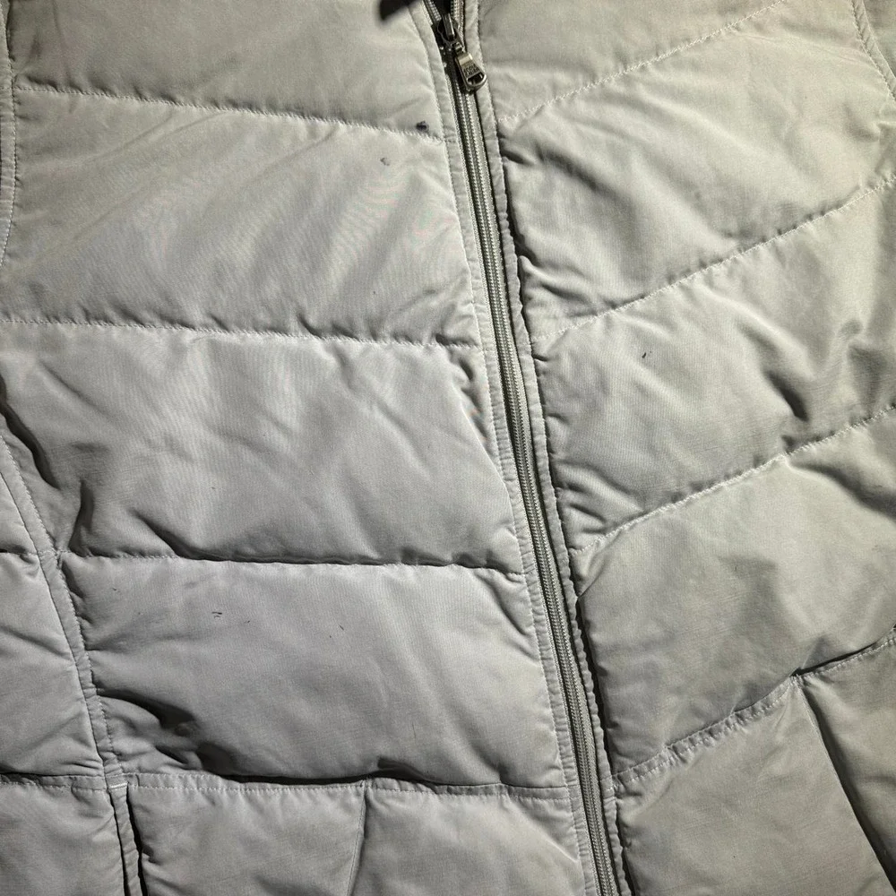Eddie Bauer Mens Grey Goose Down Puffer Jacket Size XL Full Zip Winter Coat